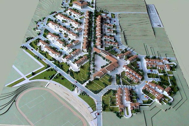 1993 Site model, looking south