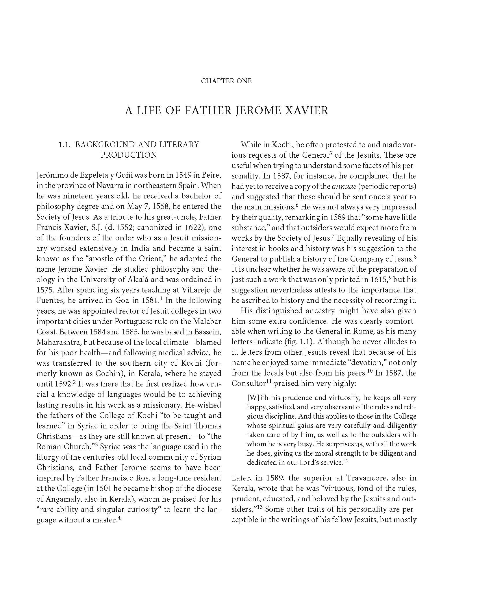 Chapter 1: A Life of Father Jerome Xavier