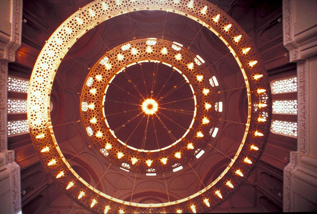 Detail, main dome and chandelier