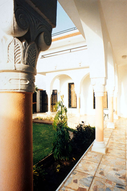 Exterior view showing path along courtyard perimeter