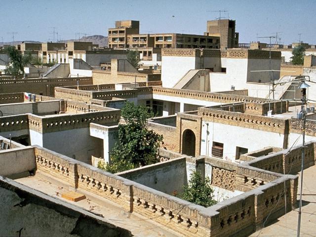 View of roofs and upper courtyards
