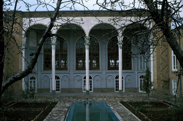 Bironi courtyard, Ghadaki House north elevation