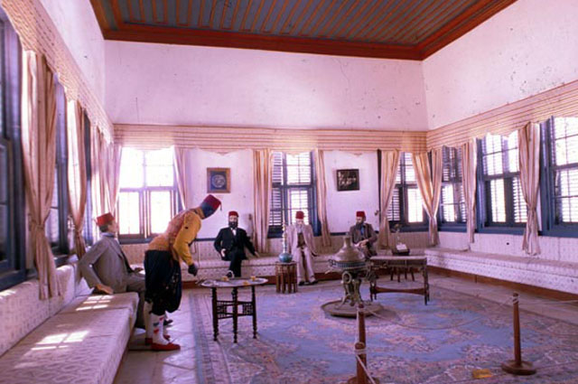 Interior, traditional living room, after restoration