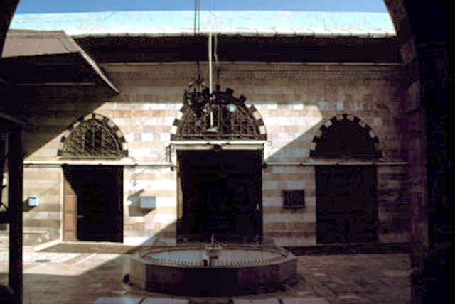 Courtyard with central fountain