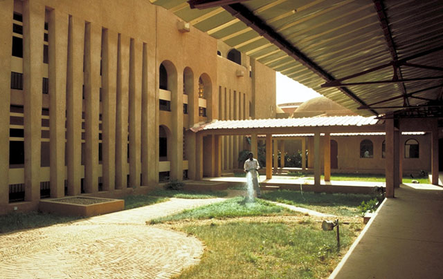 Courtyard of the laboratory and office block