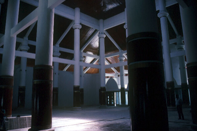 Interior, central space in the prayer hall