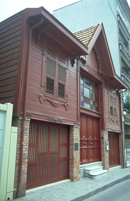 Main façade, restored house