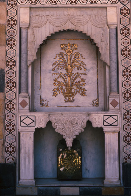 Detail showing baroque inspired decoration