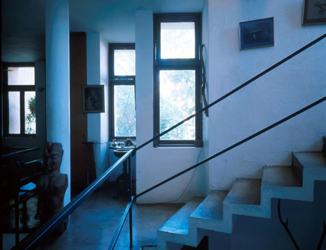 Interior detail showing light sources in the staircase