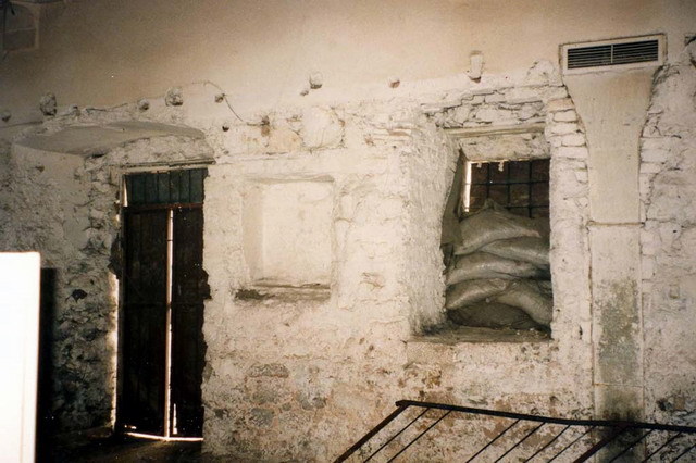 Interior view of baths, before restoration