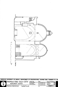 Madrasa al-Qartawiyya - Drawing of the building, based on survey: Section