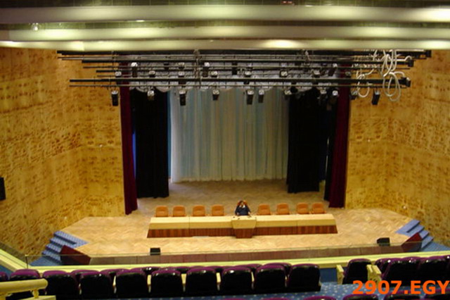 Interior view, auditorium stage