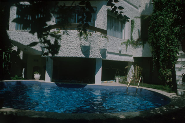 Exterior view showing pool