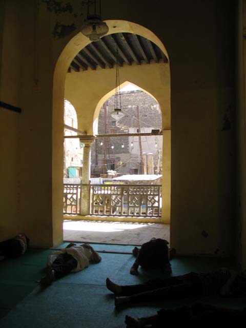 The outdoor prayer hall serving as a porch