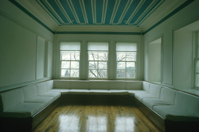 Interior view showing built in furniture