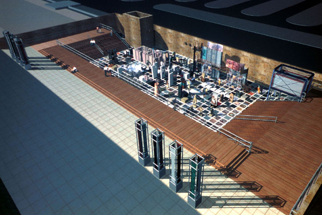 Aerial view of model