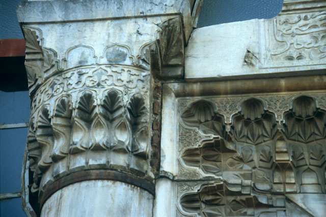 Exterior detail from upper left corner of entry portal
