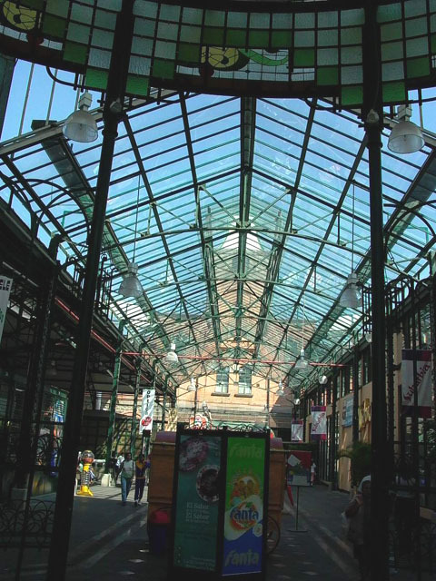 Interior view of glass roof