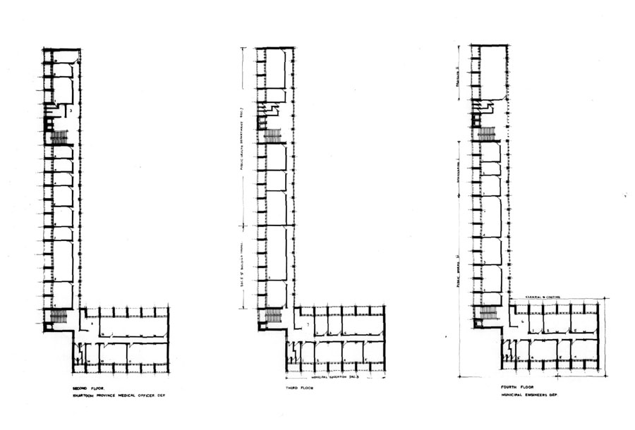 Design drawing: 2nd, 3rd and 4th floor plans