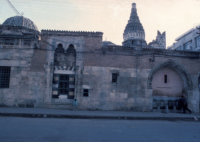 Exterior view from north showing the older section of the mosque