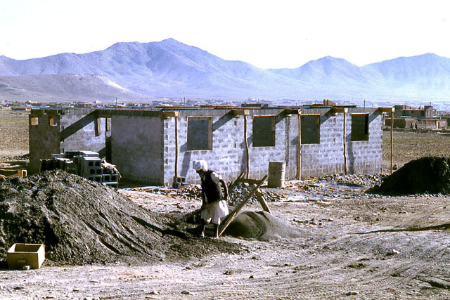 View of new house under construction