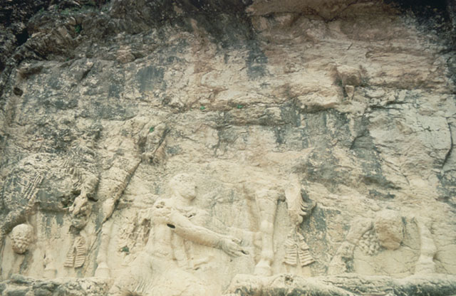 Detail view of rock relief