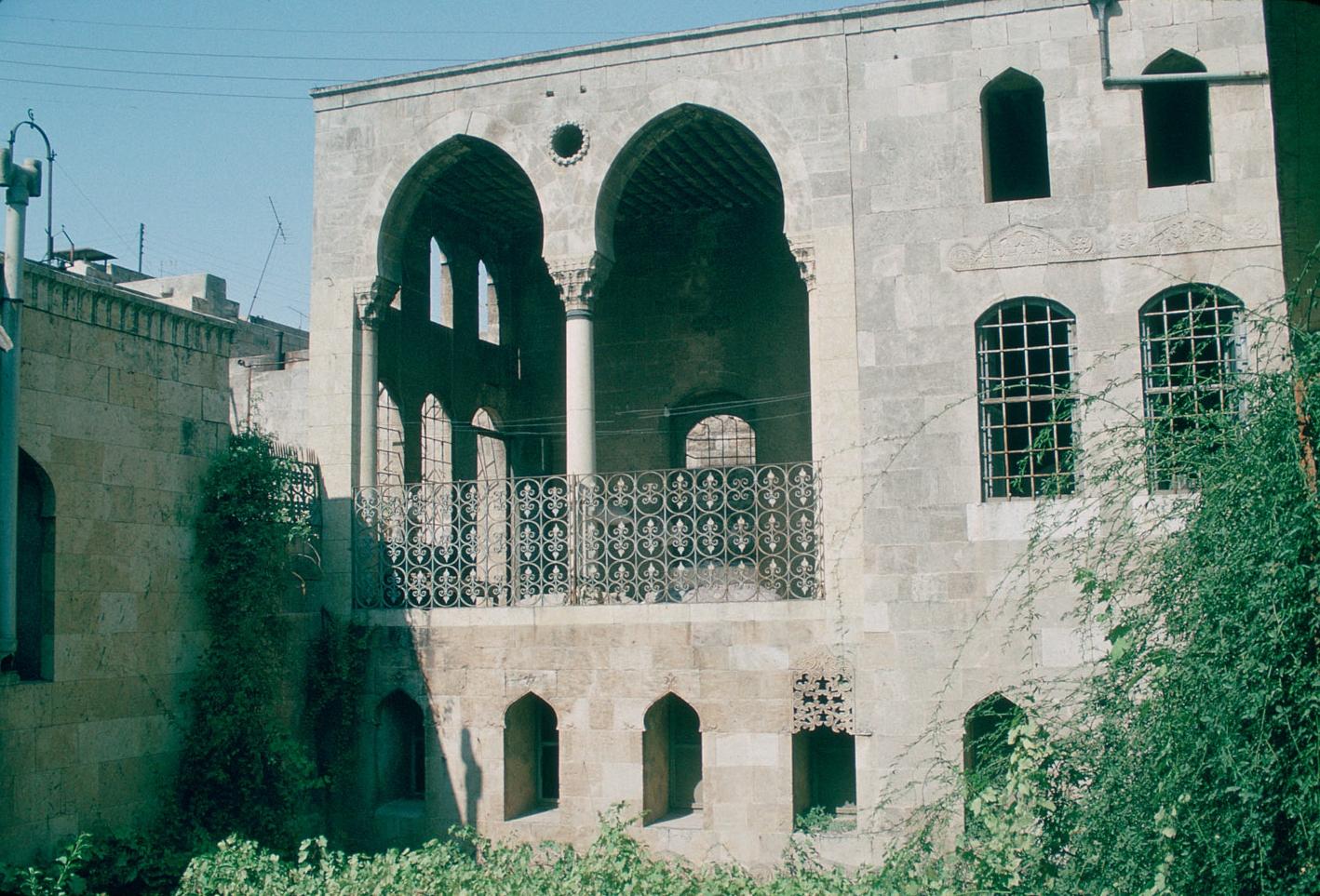Courtyard view of harem balcony