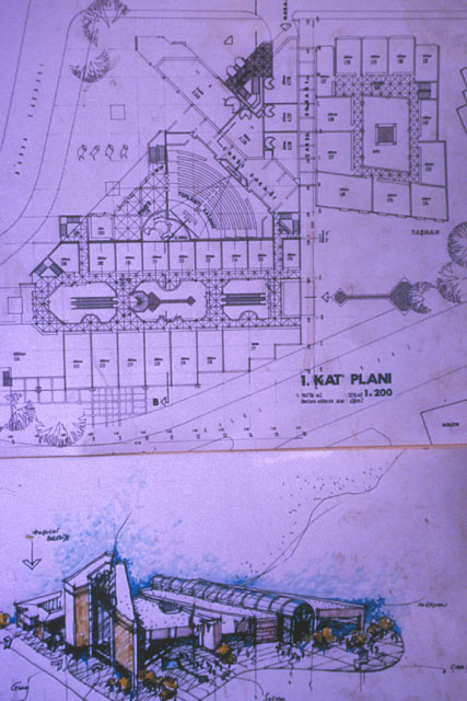 Plan and perspectival drawing