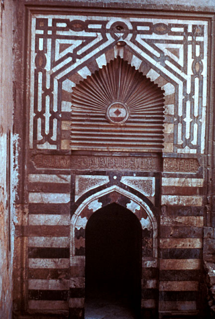 Detail view of the entrance portal