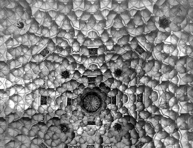 Ben Youssef Madrasa - View into muqarnas dome