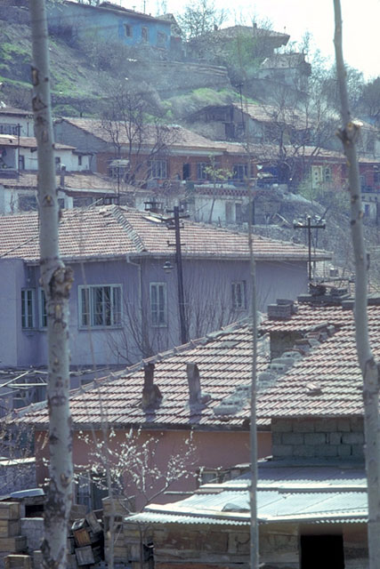 Gecekondus - <p>General view, informal housing on a hillside</p>