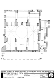 Jami' Arghun Shah - Drawing of the building, based on survey: Floor plan.