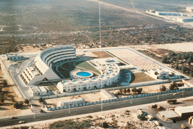 Aerial view showing stadium