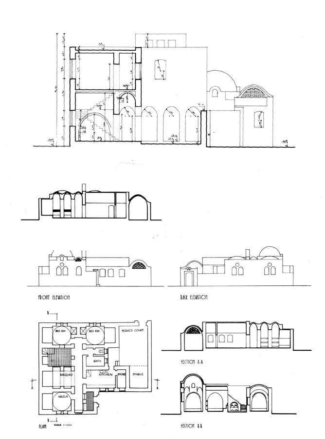 Unit 1 section and unit 3 drawings