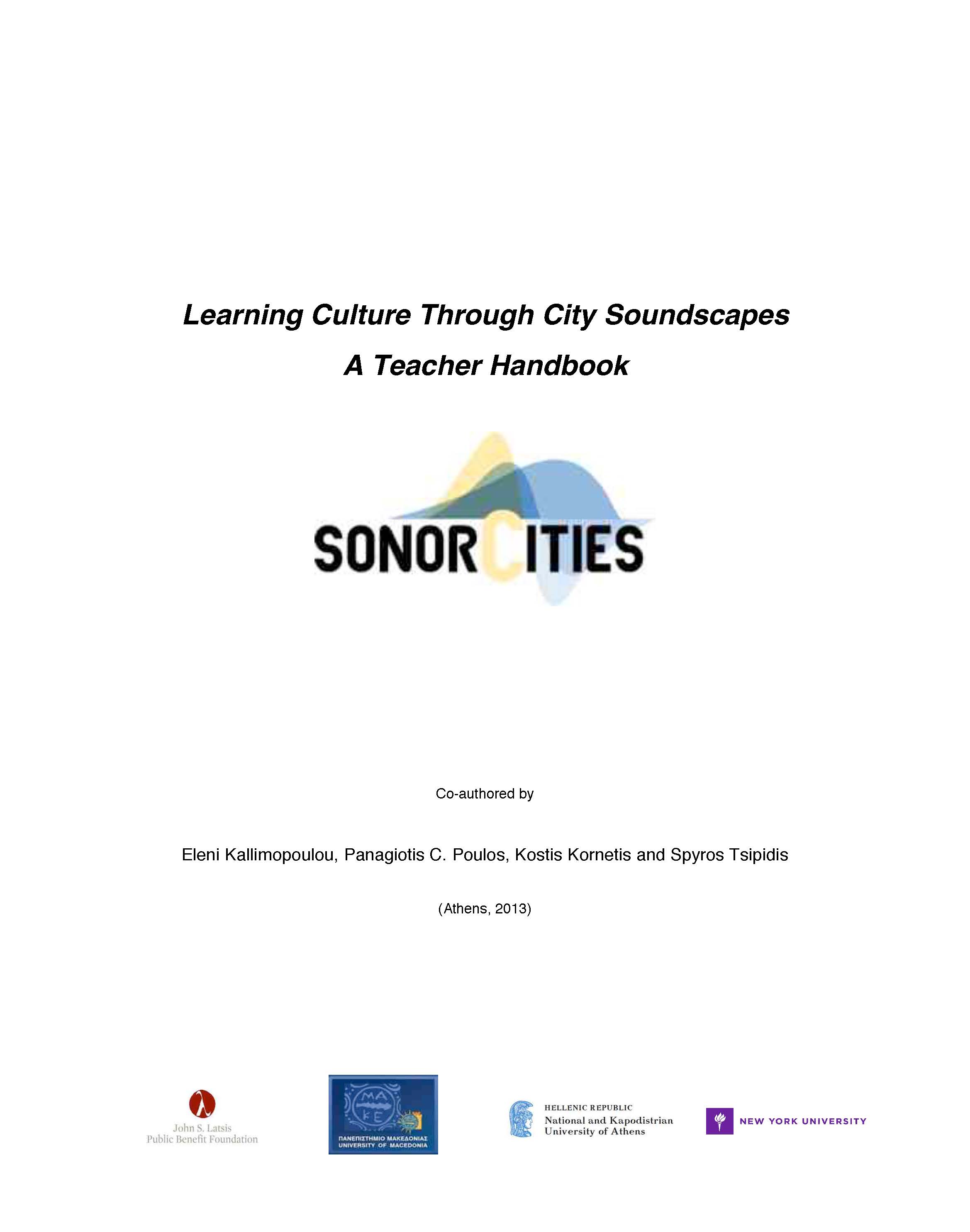 Eleni Kallimopoulou - <p style="box-sizing: border-box;"><span style="box-sizing: border-box; font-style: italic;">Learning culture through city soundscapes</span>&nbsp;is a comprehensive Educational Tool for&nbsp;understanding cultural practices and cultural heritage through the&nbsp;ethnographic documentation of the soundscapes of the city. Specifically,&nbsp;through guided fieldwork projects centering on the sound topography of the&nbsp;city, participants create digital representations of the collected archival, textual, visual, musical and sonic data within an Interactive&nbsp;Digital Environment. This dynamic cartographic approach to the city&nbsp;soundscapes feeds back into the educational process, providing a useful&nbsp;medium for a critical understanding of the notion of culture.</p><span style="text-align: justify;">"The proposed&nbsp;Educational Tool is designed for university programmes in the fields of&nbsp;ethnomusicology, music history, cultural history, anthropology, cultural&nbsp;studies and cultural geography. It combines digital humanities with&nbsp;conventional teaching methods, and aims to incorporate new technologies in&nbsp;teaching; to propose a learning model based on personal engagement with the&nbsp;world; to provide an interface between the university classroom and society;&nbsp;and to preserve and disseminate cultural heritage.</span><div><div><br></div><p style="">The&nbsp;<a href="http://sound-cities.turkmas.uoa.gr/?page_id=54" target="_blank" data-bypass="true">pilot application</a>&nbsp;constitutes a dynamic digital representation of the sound history of the&nbsp;<a href="http://www.archnet.org/sites/16114" target="_blank">Old Achaeological Museum</a>&nbsp;(Yeni Camii) of Thessaloniki, throughout the twentieth century.</p><div><span style="text-align: justify;">The Teacher Handbook is an Open Educational Resource (i.e. an open-access digital publication in pdf format) that forms the main reference for the teacher who runs&nbsp;</span><a href="http://sound-cities.turkmas.uoa.gr/?page_id=308" target="_blank" data-bypass="true" style="box-sizing: border-box; text-align: justify;">Learning Culture through City Soundscapes – An Educational Tool</a><span style="box-sizing: border-box; text-align: justify;">&nbsp;</span><span style="text-align: justify;">in class. The Teacher Handbook contains all the technical guidelines, theoretical material and other supportive material needed for setting up and carrying out the project."</span></div></div><div><span style="text-align: justify;"><br></span></div><div style="text-align: justify; ">Source:&nbsp;<a href="http://sound-cities.turkmas.uoa.gr/" target="_blank" data-bypass="true">SonorCities</a></div>