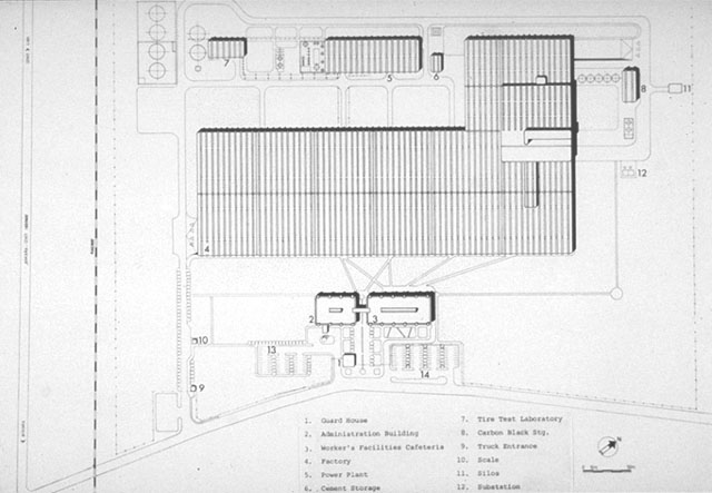 B&W drawing, site plan
