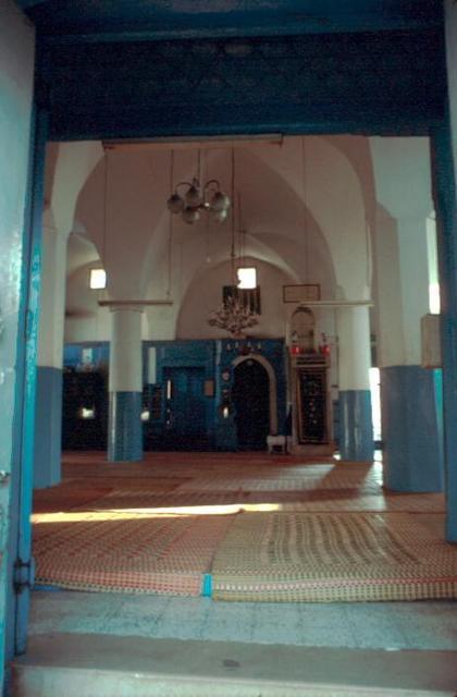 Interior view, with mihrab and minbar