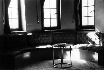 Bay window seating designed by the architect Ahmed Mukhtar Ibrahim 1937. Table designed by K. Chadirji 1938/39.
