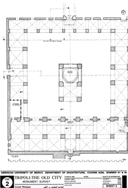 Jami' al-Mansuri al-Kabir - Drawing of the building, based on survey: Floor plan.