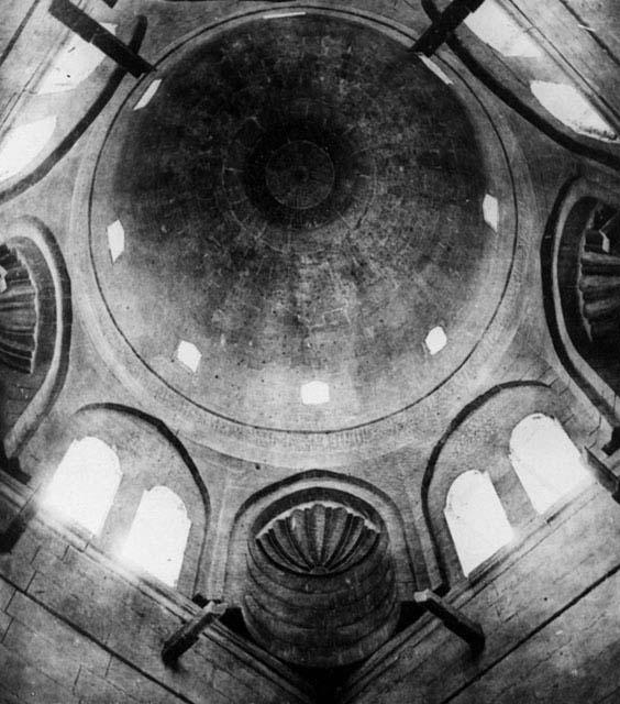 View. Interior of dome with squinches