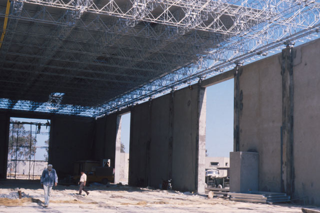 Interior view showing construction