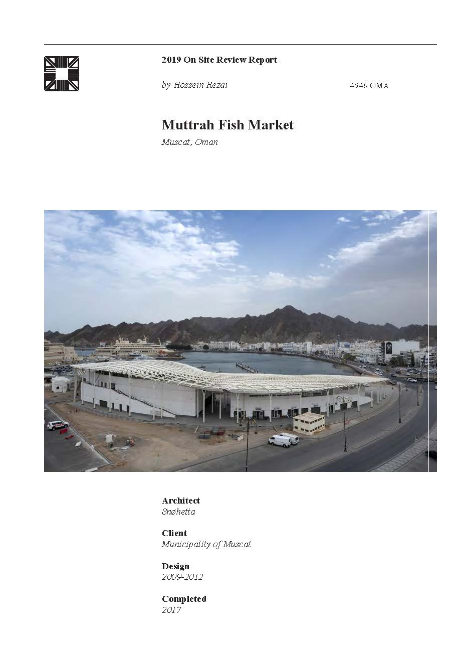 Muttrah Fish Market On-site Review Report