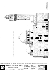 Drawing of the building, based on survey: East elevation