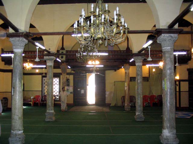 The prayer hall looking towards the entry door