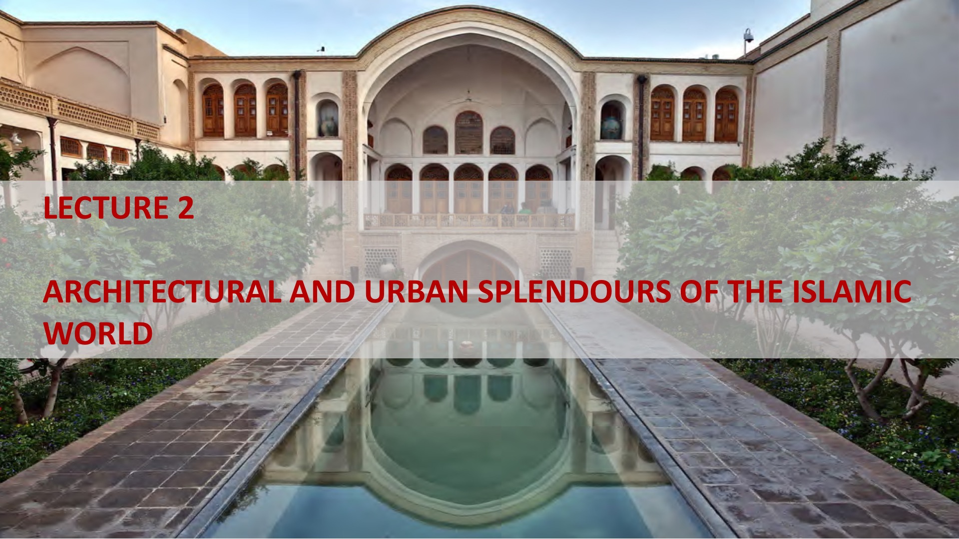  Centre for the Study of Architecture and Cultural Heritage of India, Arabia and the Maghreb - <p>In this lecture you will learn about:</p><ul><li>methods of interventions on existing buildings and urban spaces for the enhancement of their historic significance;</li><li>relevance of architectural qualities and urban characteristics of Islamic built environments to contemporary design;</li><li>restoration and adaptive reuse of key buildings in Iran, Qatar and Oman;</li><li>local architectural characteristics in comparison to high end Islamic architecture.</li></ul>