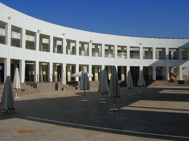 View of circular courtyard
