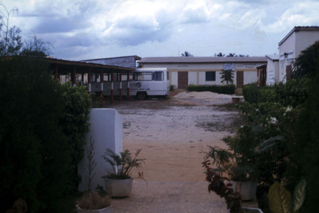 Exterior view showing garage