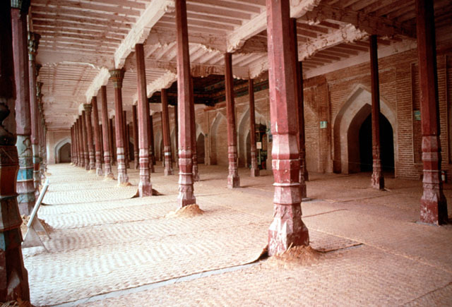 View looking south at the portico of the High Mosque