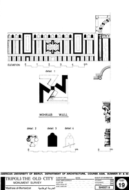 Drawing of the building, based on survey: Mihrab details.