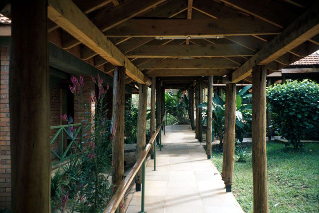 Exterior view showing covered walkway